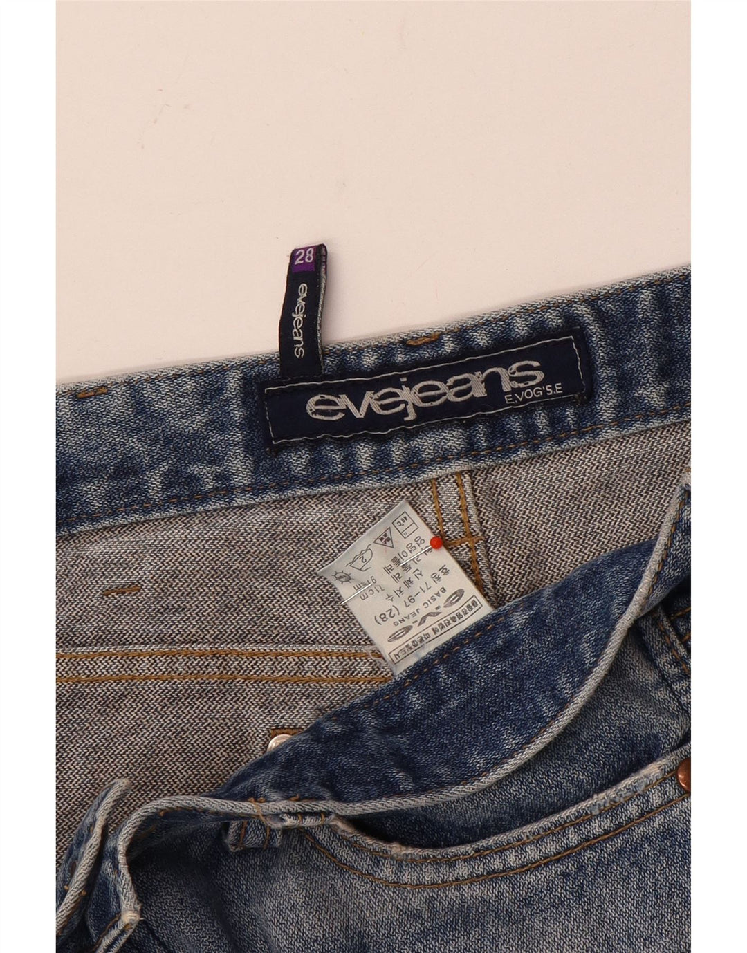 Vintage lige jeans til kvinder W28 L27 Blå