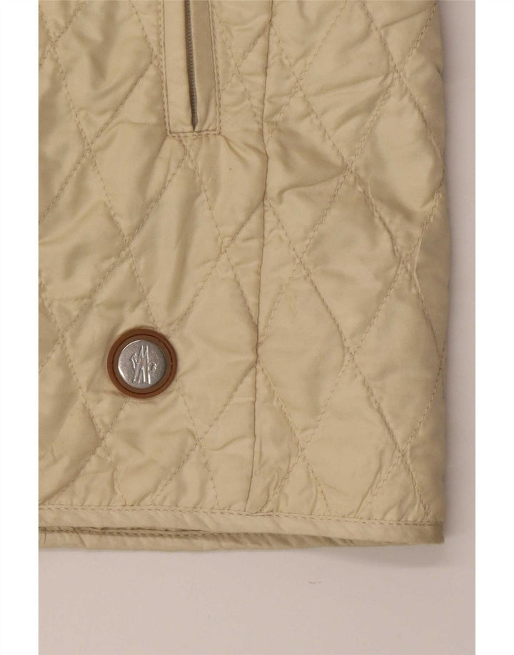 Moncler Dame Quiltet Jakke Størrelse 4 XL Beige