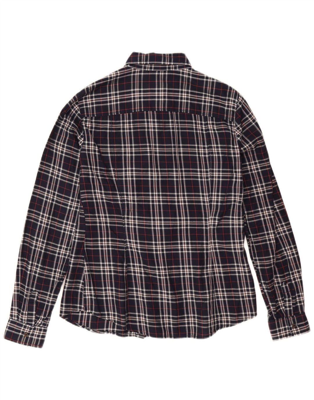 Massimo Dutti Dameskjorte EU 38 Small Navy Blue Check