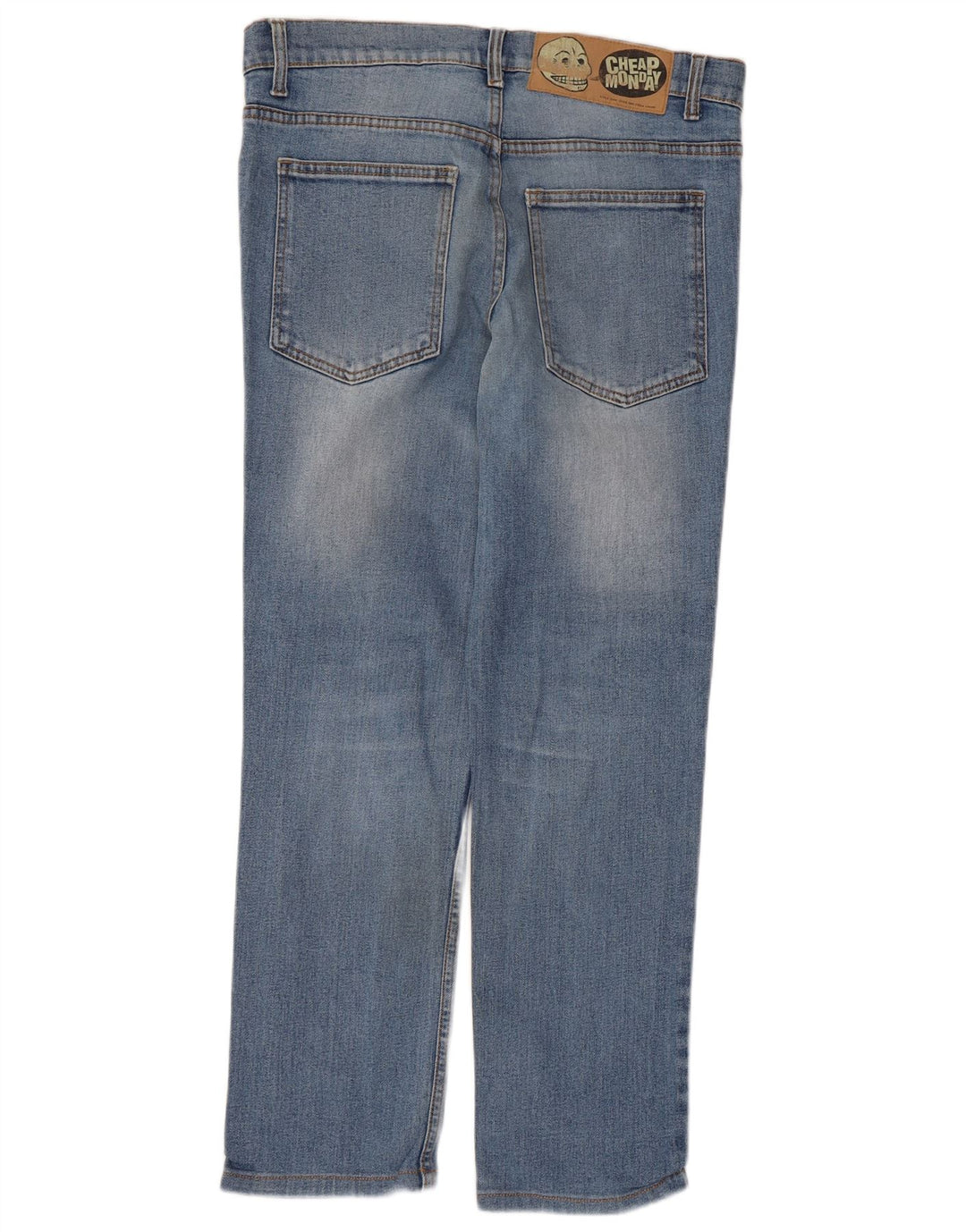 Billig mandag Straight Jeans til mænd W36 L27 blå bomuld