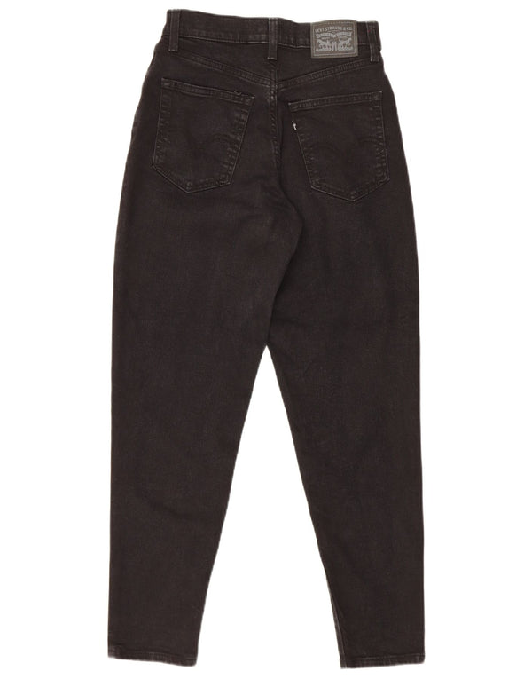 Levi's Dame Mom Jeans med høj talje W25 L27 sort bomuld