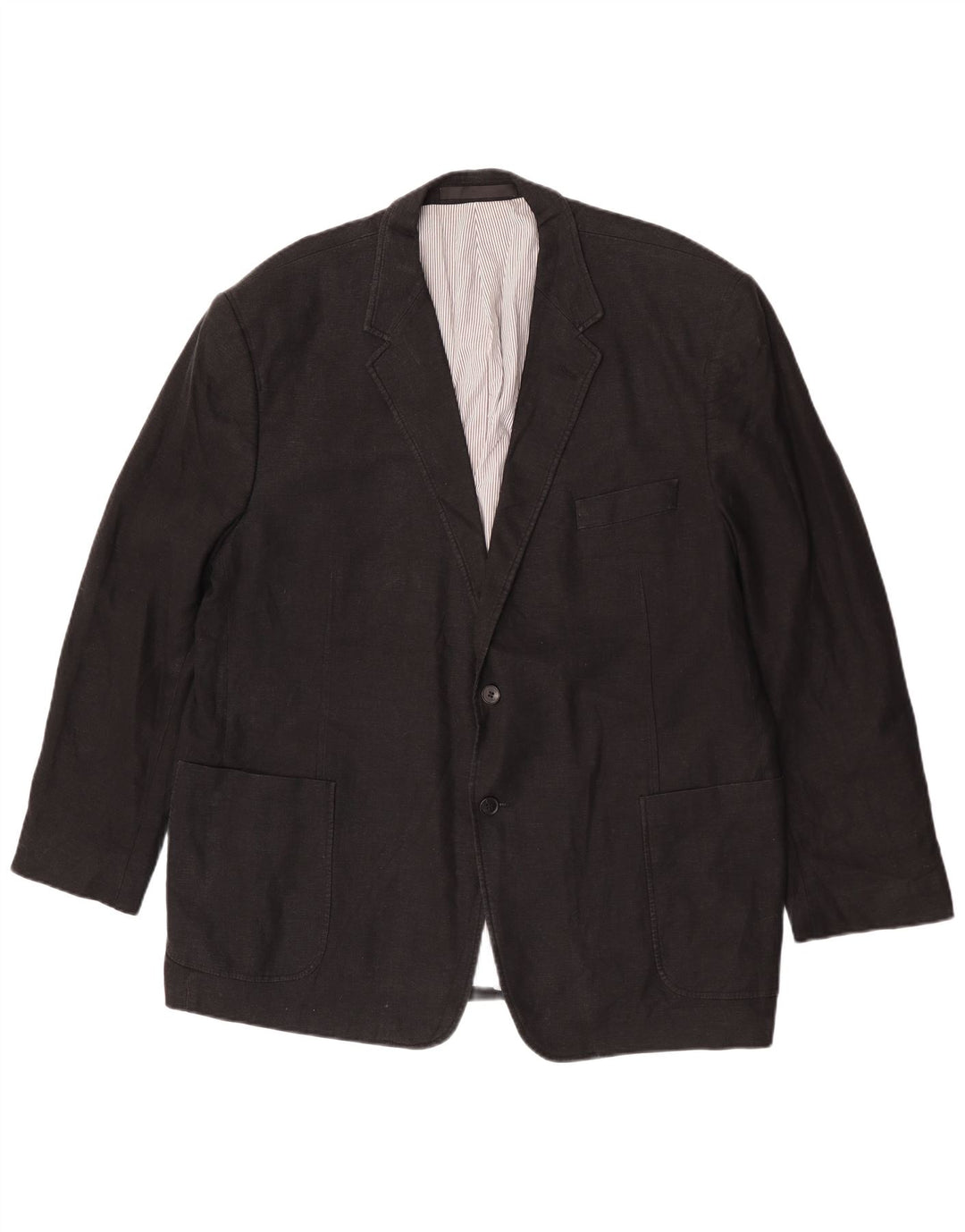 Marks & Spencer Herre 2-knaps blazerjakke UK 48 2XL Sort hør