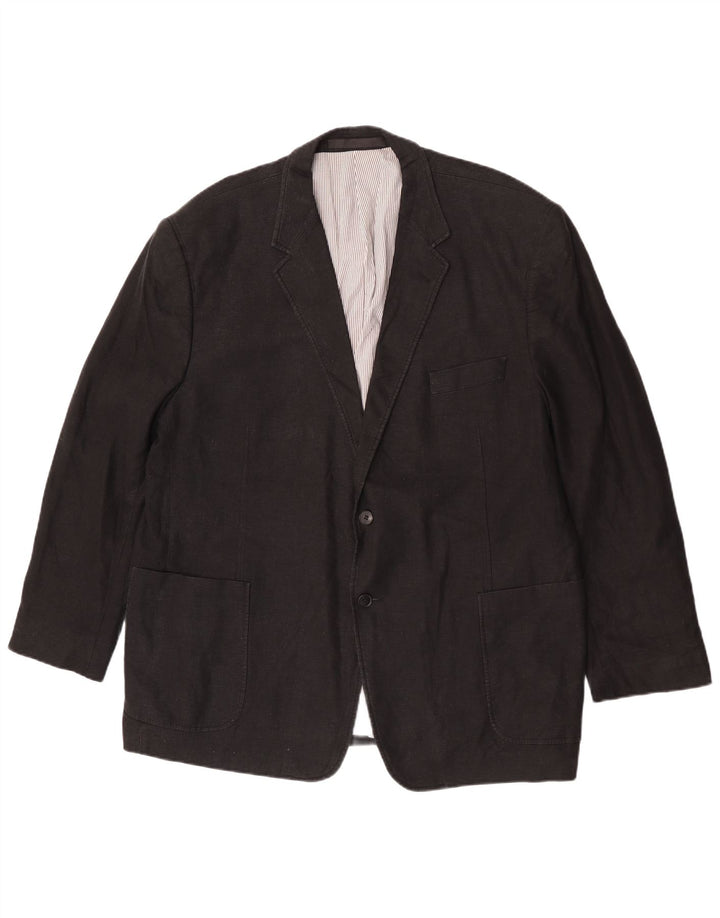 Marks & Spencer Herre 2-knaps blazerjakke UK 48 2XL Sort hør