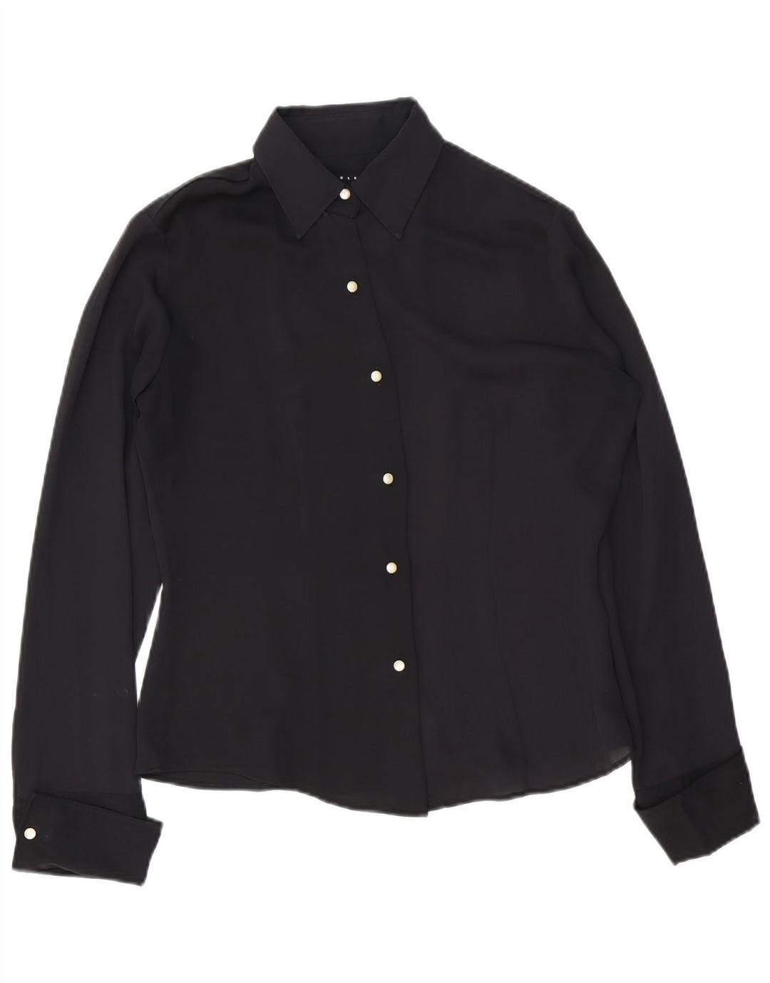 Sisley Womens Shirt Bluse UK 14 Large Black