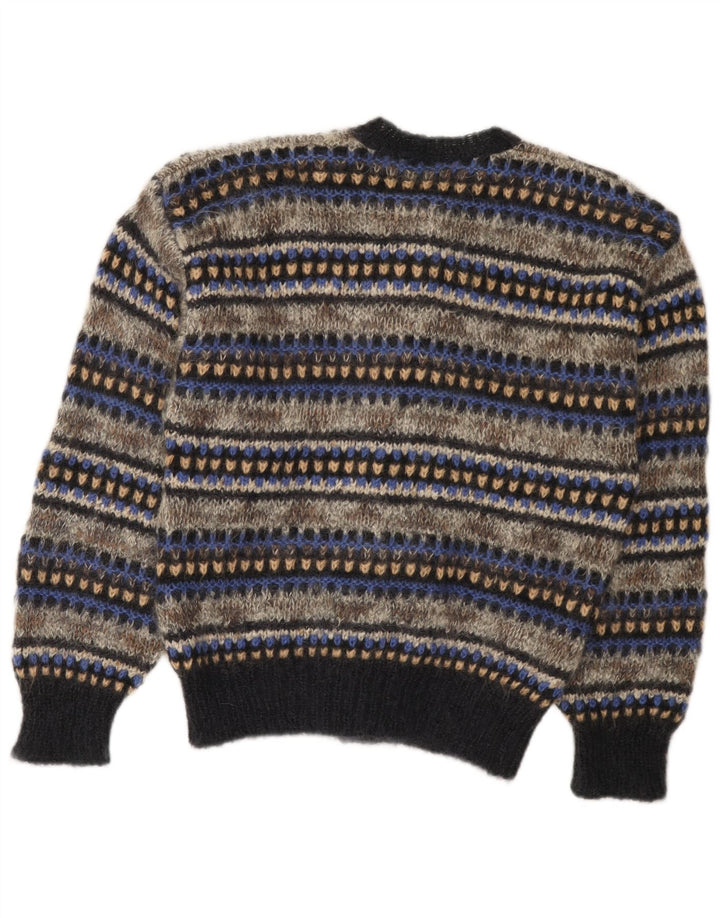 Vintage dame cardigan sweater UK 14 Medium Multicolored Fair Isle