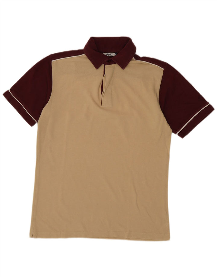 Asics herre poloshirt Medium Beige Colourblock Bomuld