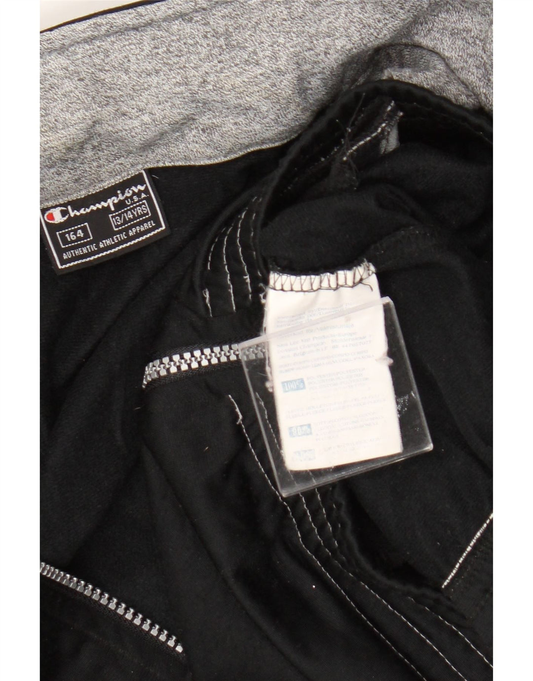 Champion Boys træningsdragt topjakke 13-14 år Sort Colourblock Polyester