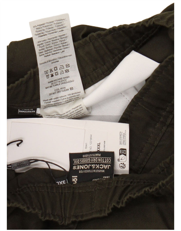Jack & Jones Herre Straight Cargo Bukser 3XL W46 L31 Khaki Polyester