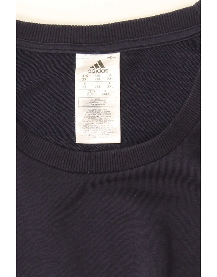 Adidas Sweatshirt Jumper til mænd 2XL marineblå bomuld