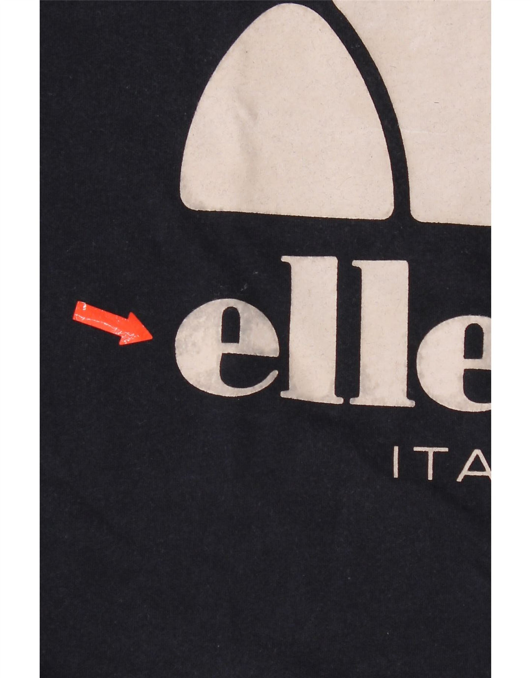 Ellesse Herre Italia Grafisk T-Shirt Top Medium Navyblå Bomuld