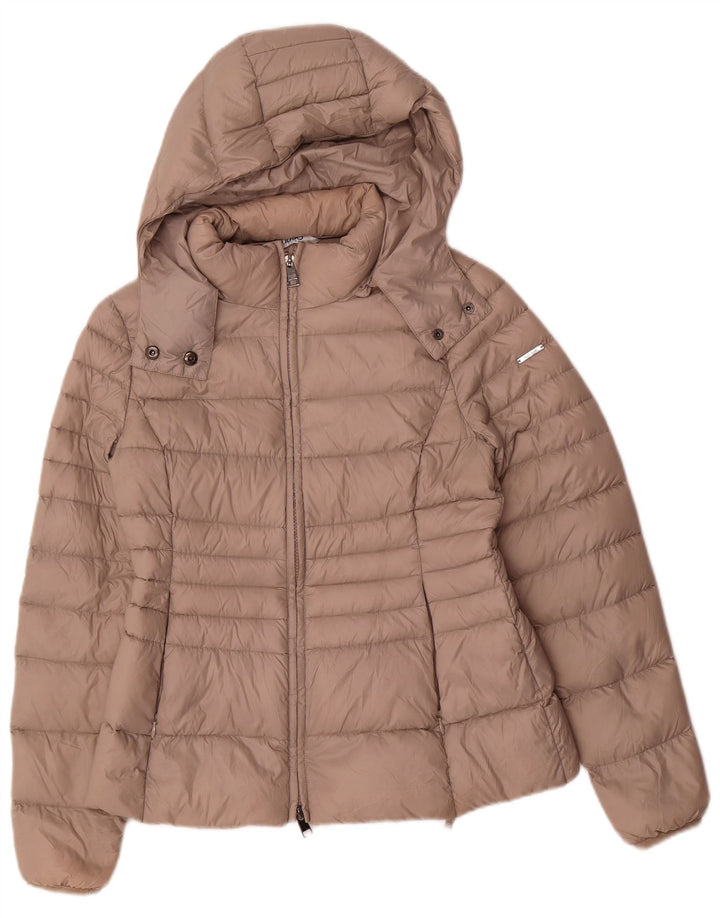Liu Jo Dame Hættejakke EU 42 Medium Beige Nylon