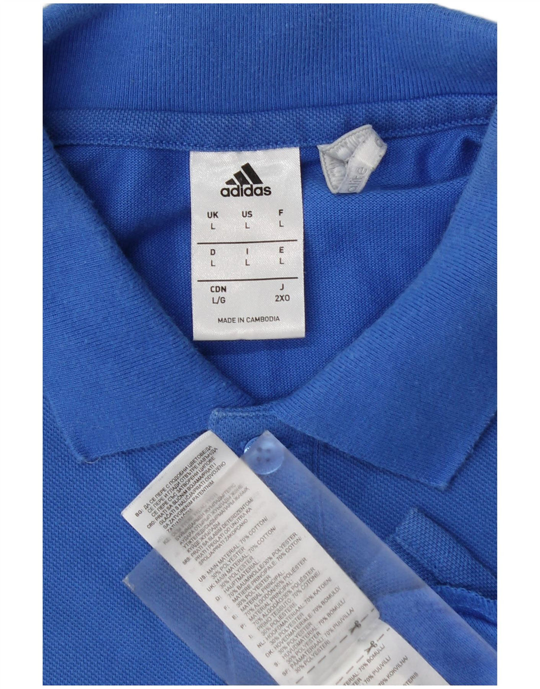 ADIDAS Climalite poloshirt til mænd, stor blå bomuld