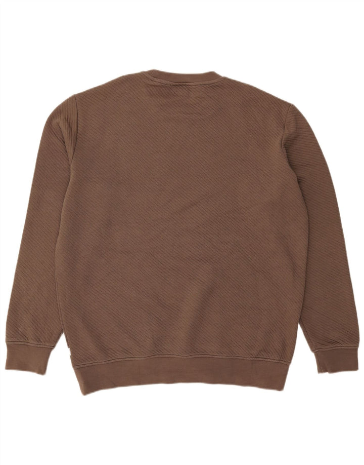 Marks & Spencer Herre Autograph Sweatshirt Jumper Stor Brun Bomuld