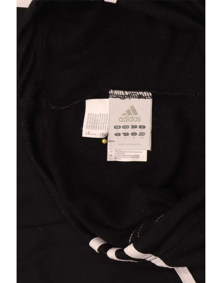 Adidas Womens Wide Leg Tracksuit Trousers UK 10 Small Black Polyester