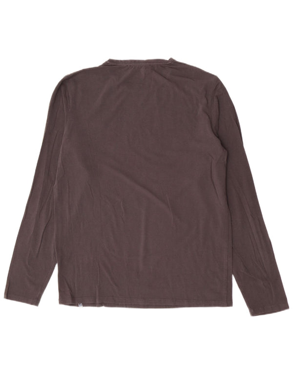 Guess By Marciano Herre Slim Fit Grafisk Top Langærmet Stor Grå Bomuld