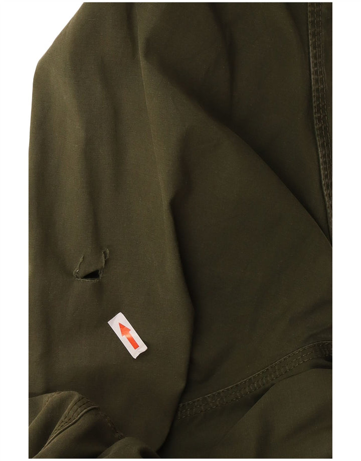 Diesel Herre Hooded Parka Jacket UK 38 Medium Green Bomuld