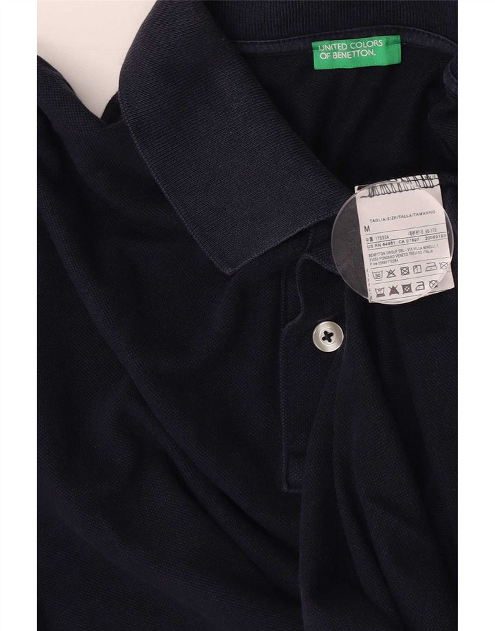 Benetton herre poloshirt Medium marineblå bomuld