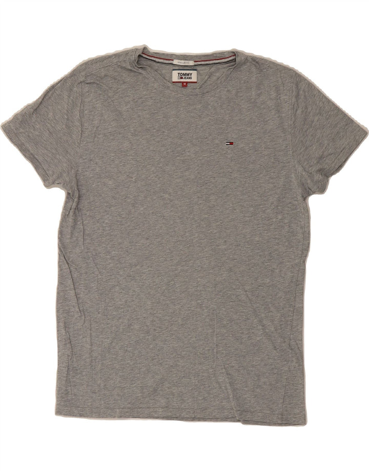 TOMMY HILFIGER Mens Regular Fit T-Shirt Top Medium Grey Cotton Vintage Tommy Hilfiger and Second-Hand Tommy Hilfiger from Messina Hembry 