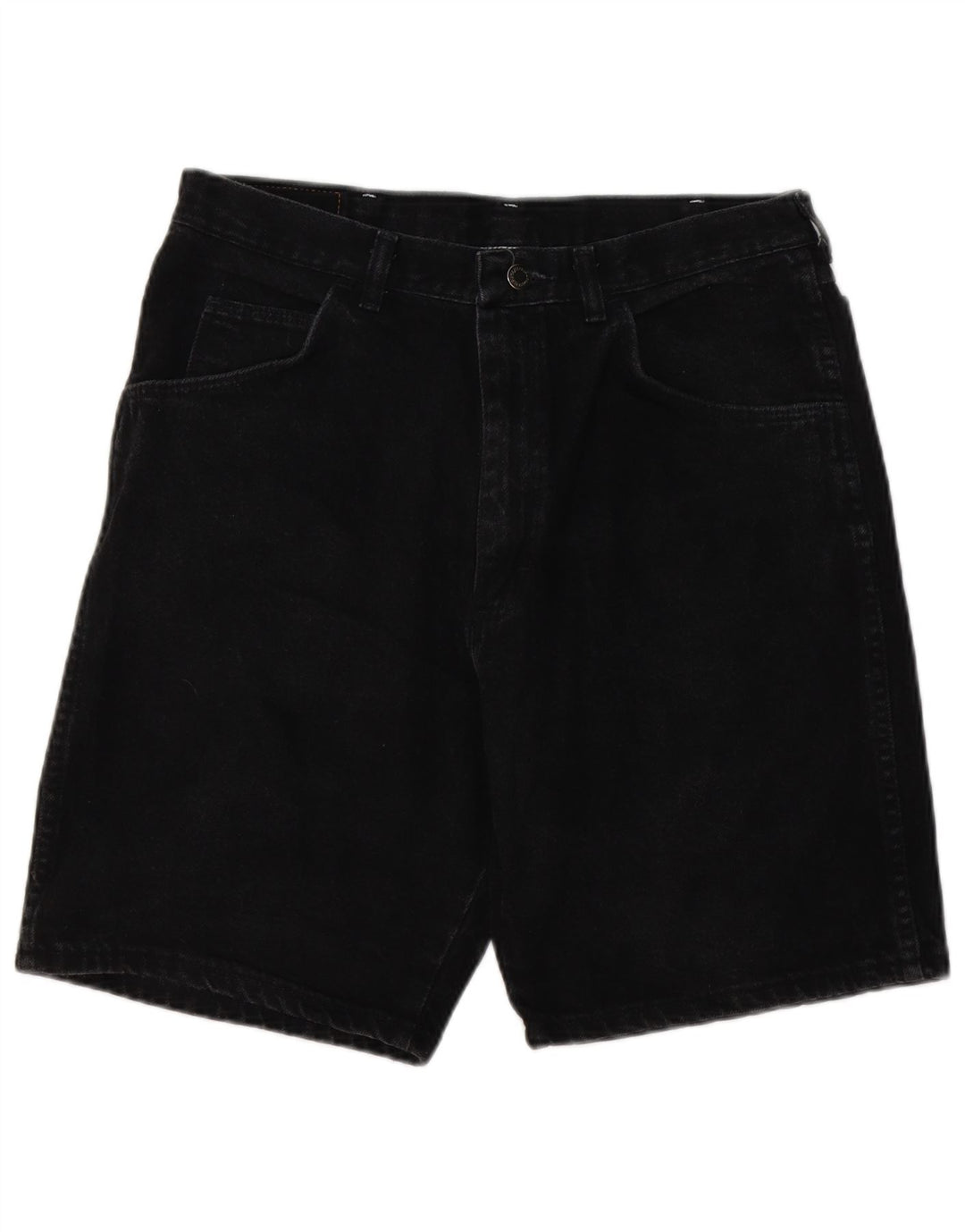 WRANGLER Mens Denim Shorts W34 Large Black Cotton