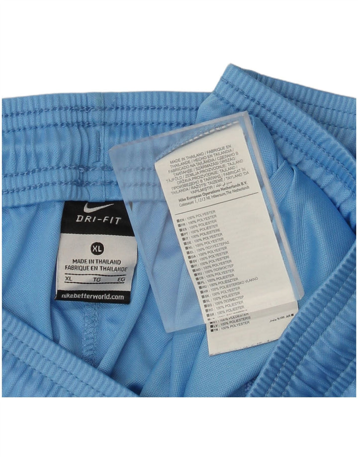 Nike Dame Dri Fit Sports Shorts UK 18 XL Blå Polyester