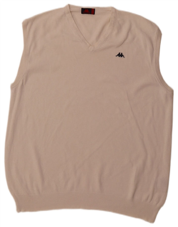KAPPA Herrevest Tank Top 2XL Off White Bomuld