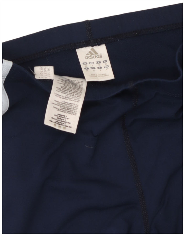 ADIDAS Womens Climalite træningsdragt Bukser UK 10 Small Navy Blue