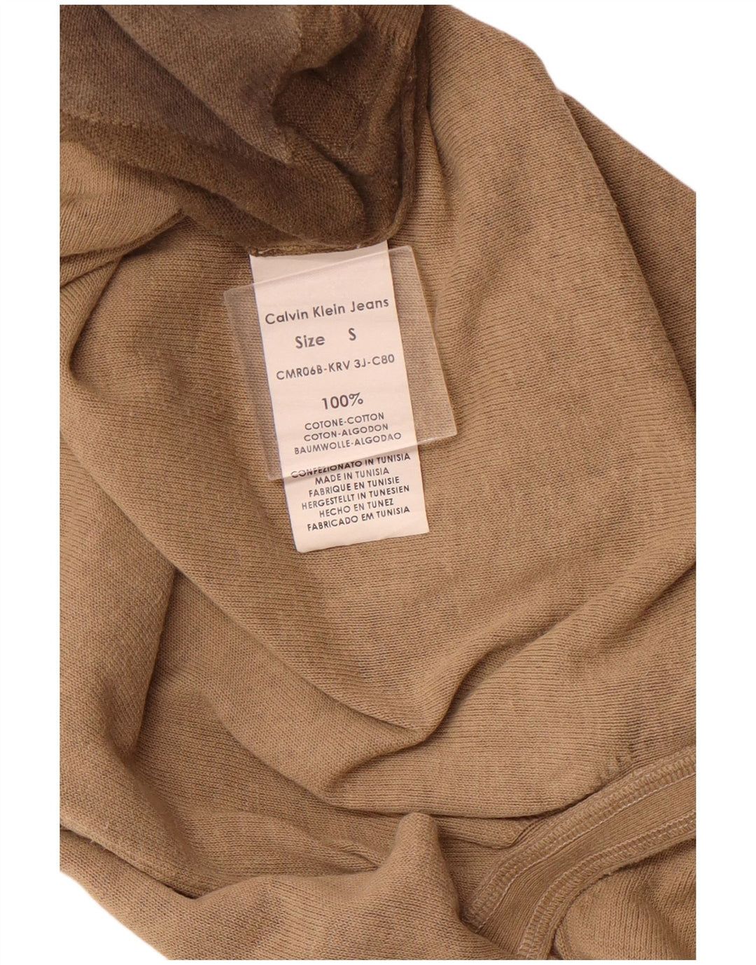 CALVIN KLEIN JEANS Herre V-hals sweater Small Brown Argyle/Diamond
