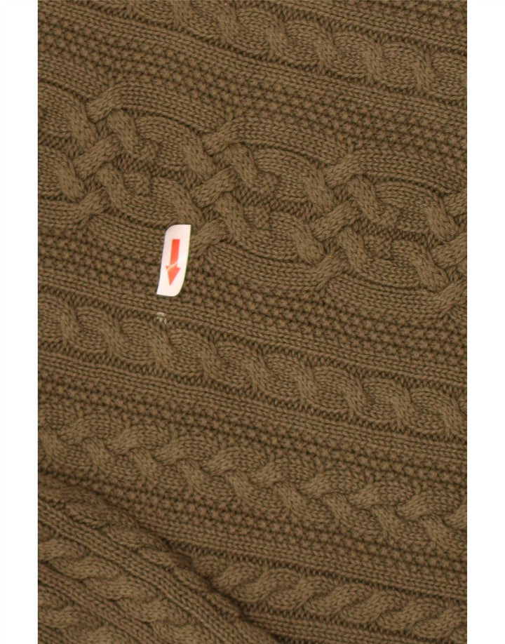 Vintage Herre rullehals sweater mellemgrøn bomuld