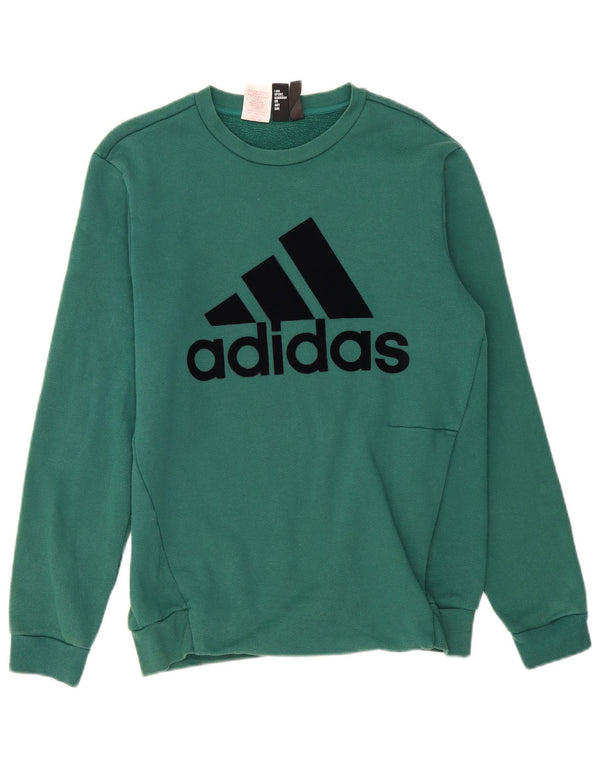 Adidas Boys Sweatshirt Jumper 15-16 år Grøn Bomuld