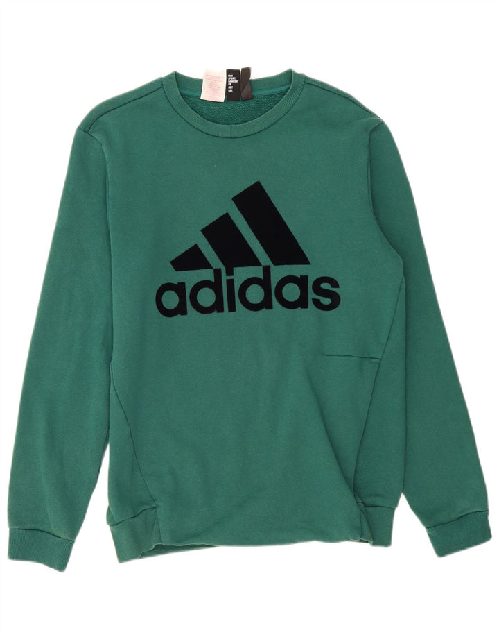 Adidas Boys Sweatshirt Jumper 15-16 år Grøn Bomuld
