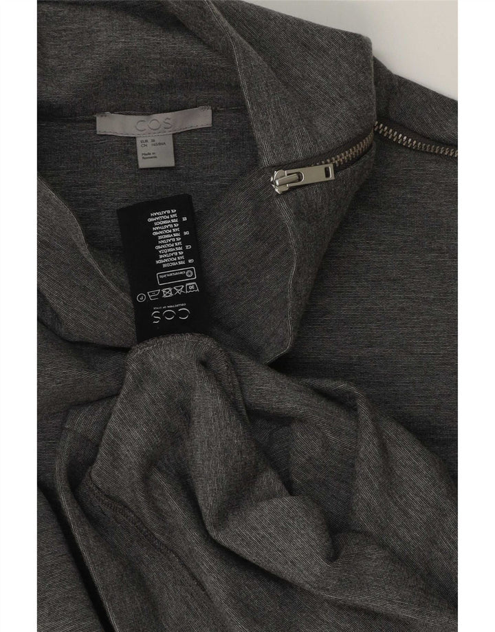 Cos Dame Oversized Top Langærmet EU 36 Small Grey Viscose
