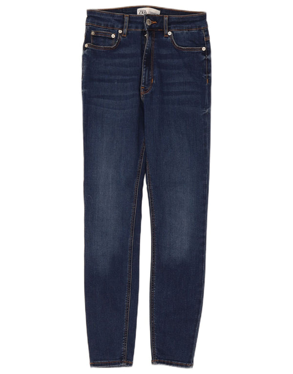Zara Dame Skinny Jeans EU 34 2XS W24 L26 Blå