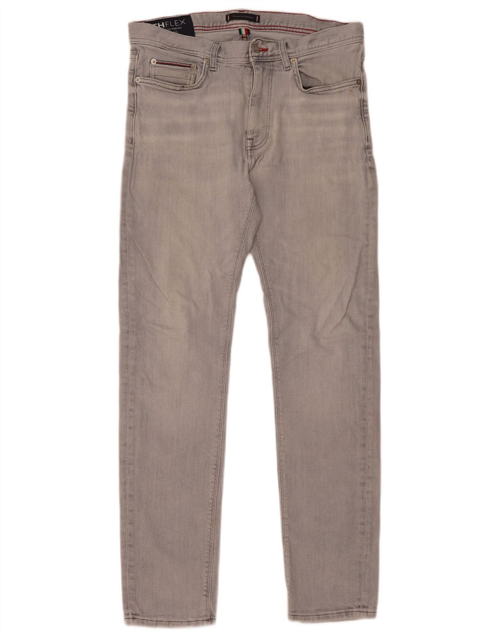 Tommy Hilfiger Herre Bleecker Stretch Slim Jeans W33 L32 Grå Bomuld