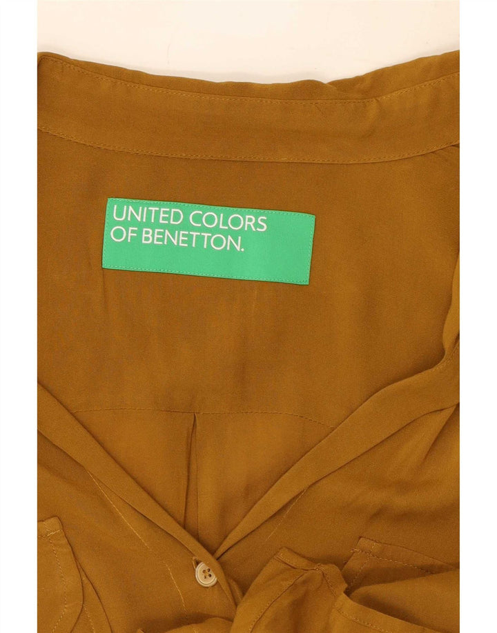 Benetton Dameskjortebluse UK 16 Stor Beige