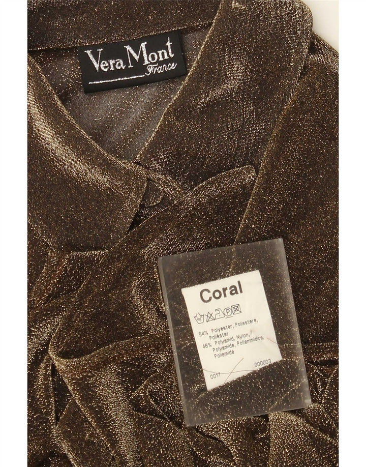 Vera Mont skjortebluse til kvinder UK 12 Medium Brun Polyester