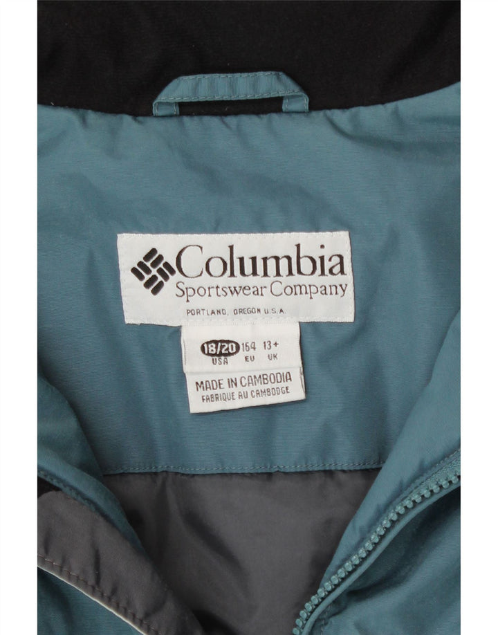 Columbia Boys Windbreaker Jacket 13-14 år Blå Colourblock Nylon