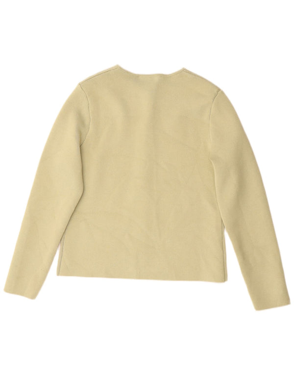 Zara Womens Crop Cardigan Sweater UK 18 XL Grøn Polyester