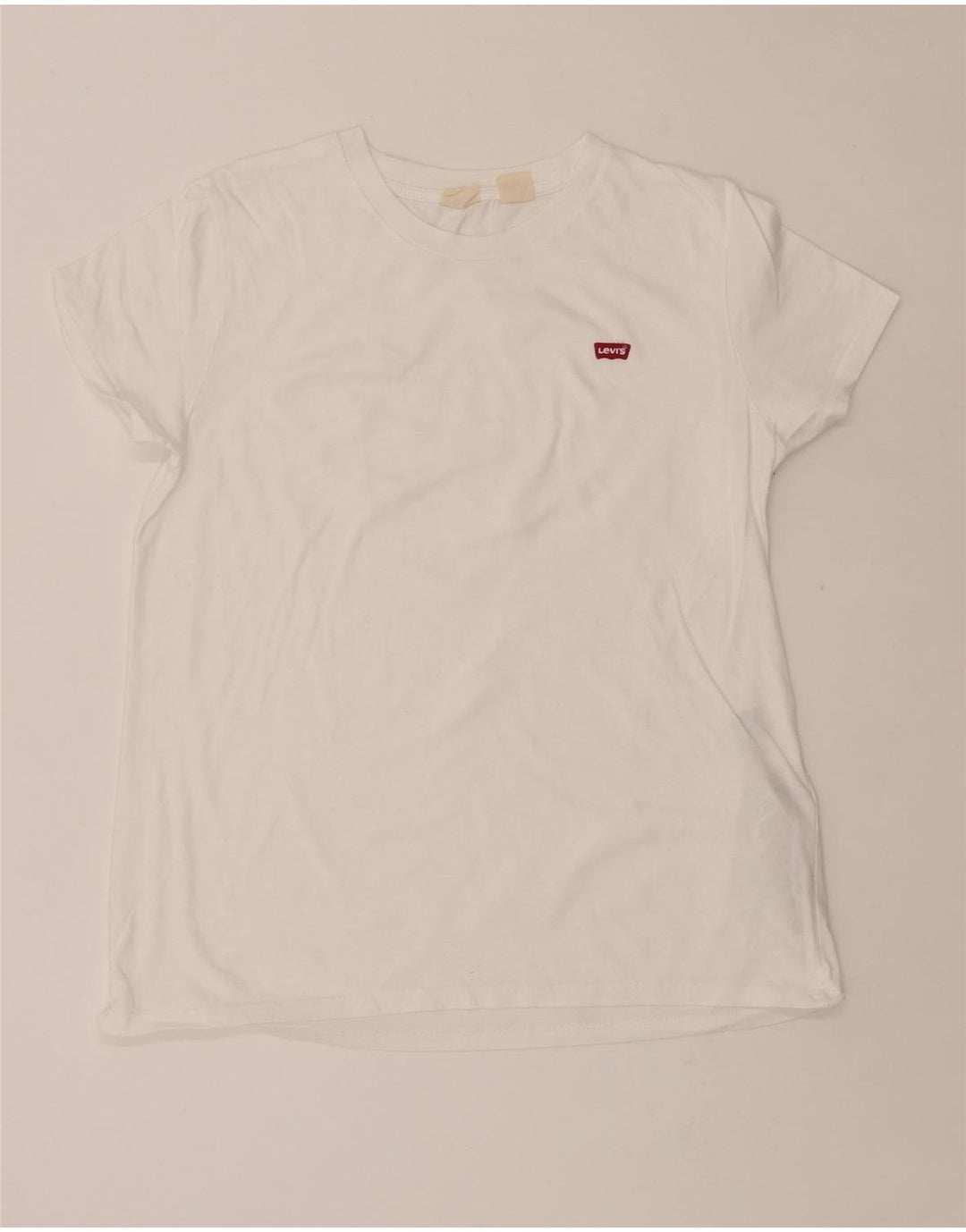 LEVI'S Womens T-Shirt Top UK 12 Medium White Cotton