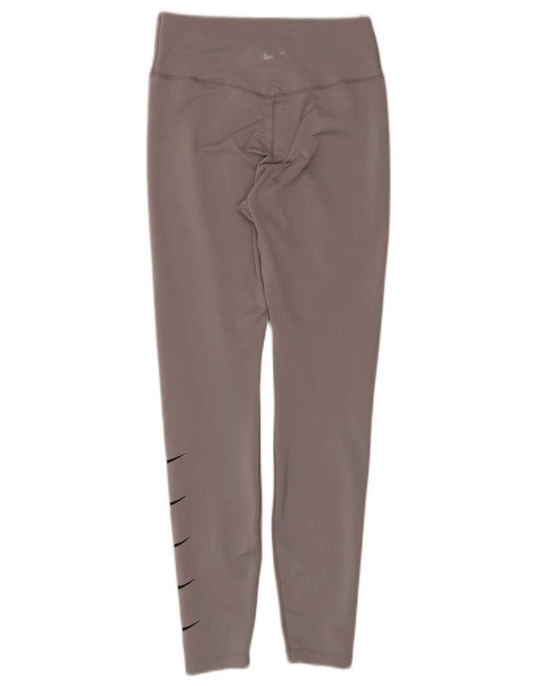Nike Dame Dri Fit Grafiske Leggings UK 12 Medium Grey Polyester