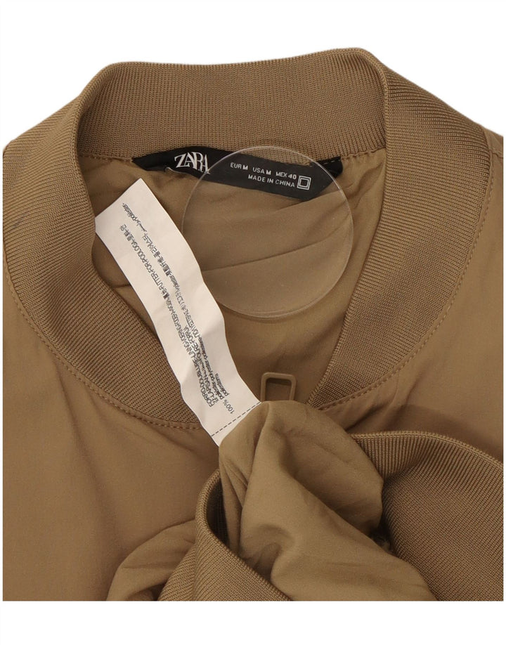ZARA Bomberjakke til mænd UK 38 Medium Beige Polyester