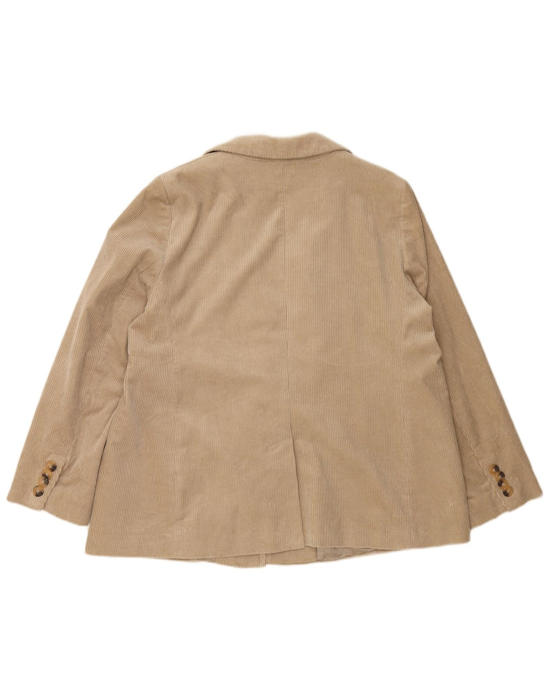 JAEGER dame 1-knaps fløjlsjakke blazerjakke UK 20 2XL beige bomuld