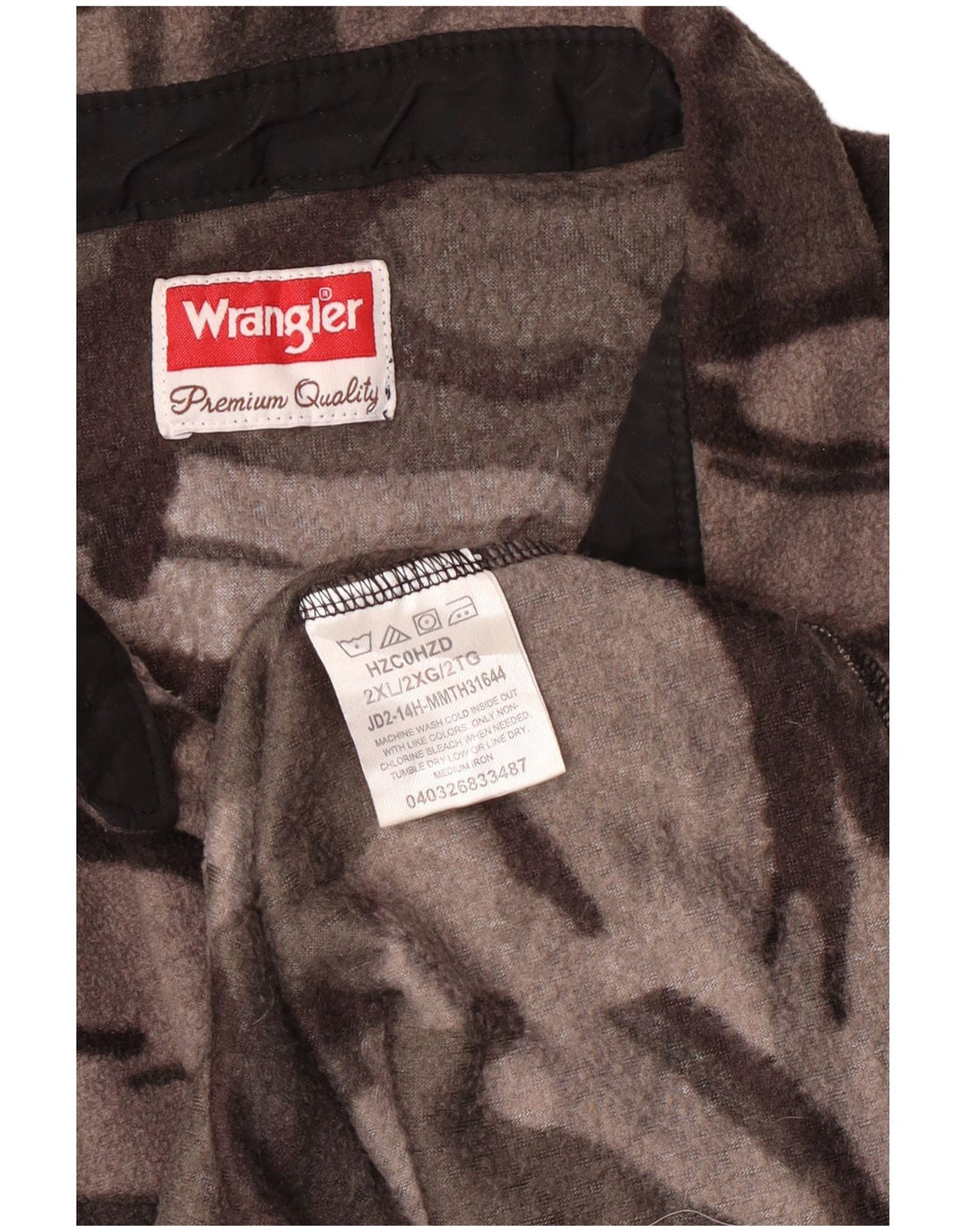 Wrangler Fleeceskjorte til mænd 2XL Grå Camouflage