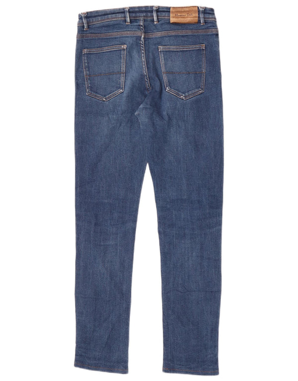 Massimo Dutti Herre Slim Jeans EU 40 Medium W31 L30 Blå Bomuld