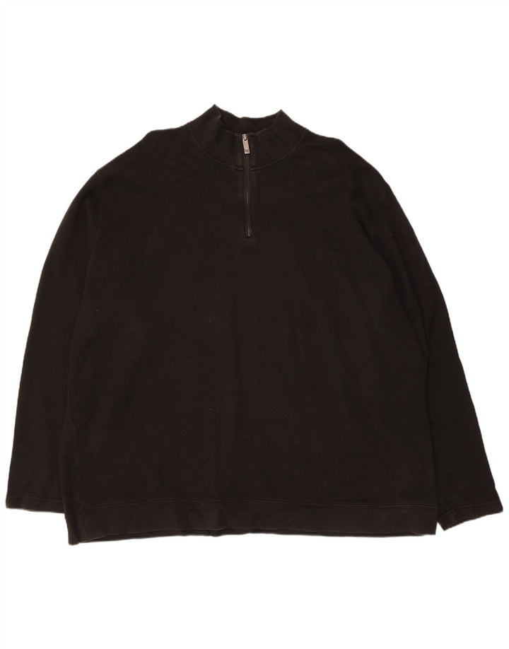 EDDIE BAUER Sweatshirt med lynlås til mænd XL sort bomuld