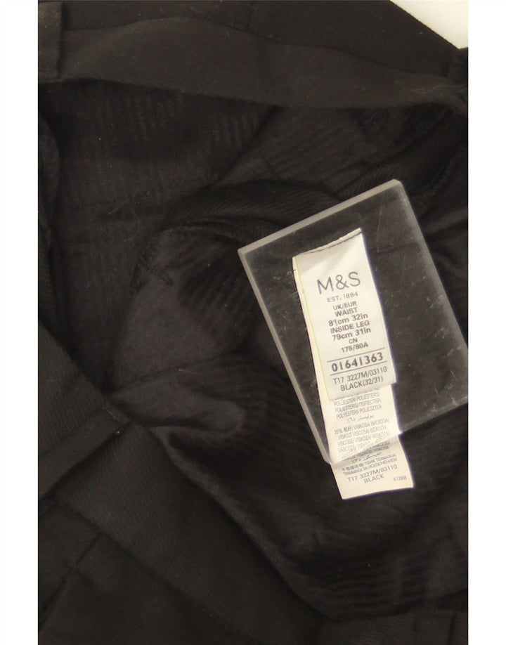 Marks & Spencer Lige Chinobukser til kvinder W32 L31 Sort polyester