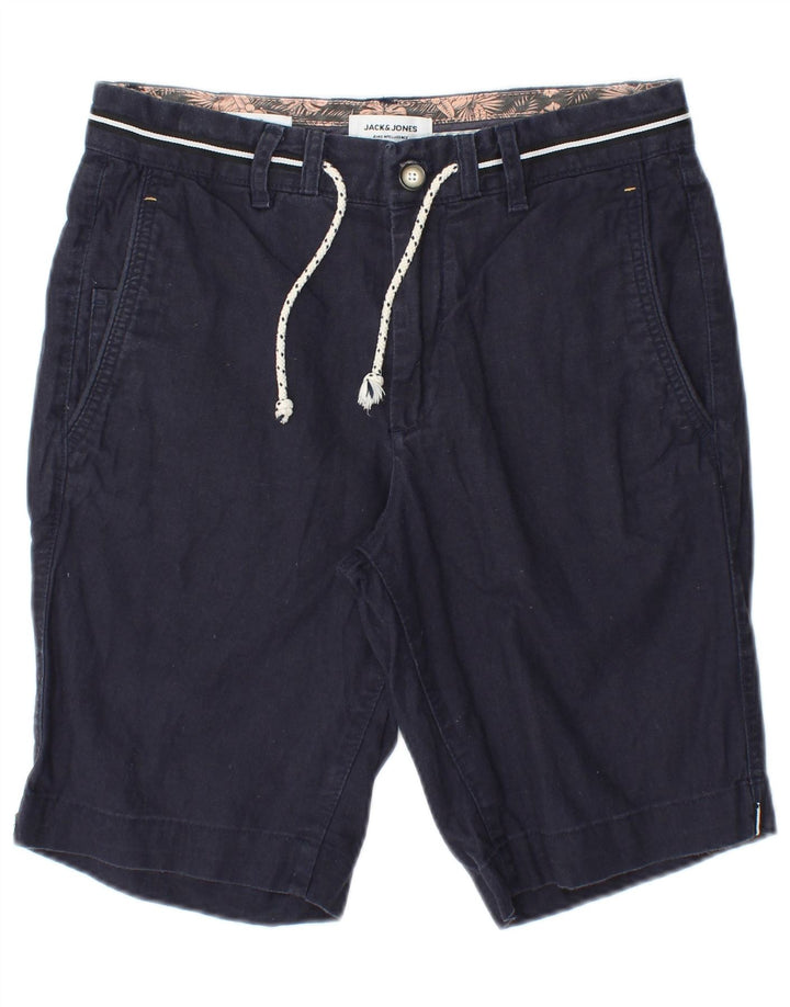 JACK & JONES Herre Regular Fit Chino Shorts XS W28 Marineblå hør