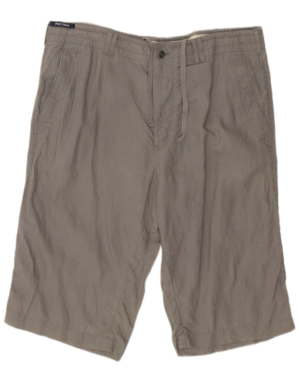 Marks & Spencer Chino Shorts til mænd W38 XL Grå hør