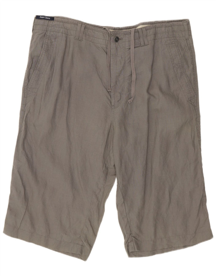 Marks & Spencer Chino Shorts til mænd W38 XL Grå hør