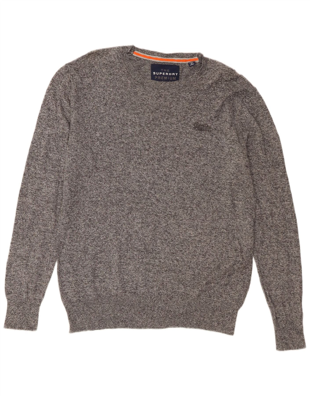 Superdry Herre sweater med rund hals XL Grå Flecked Bomuld