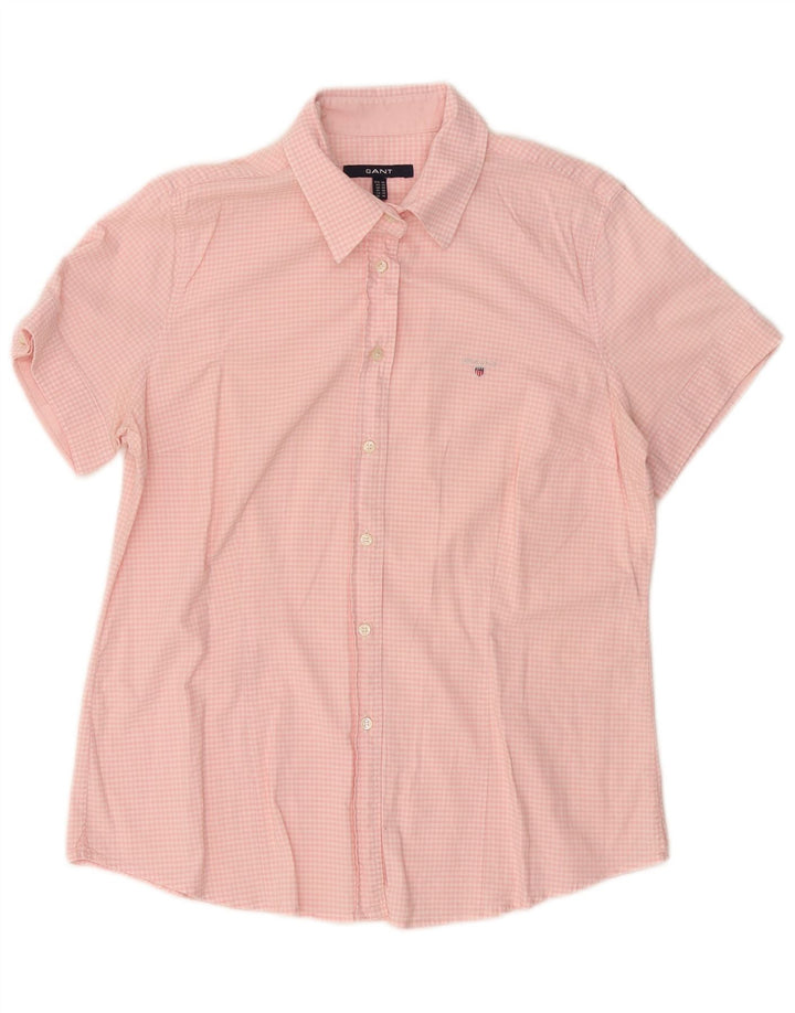 GANT kortærmet skjorte til kvinder UK 20 Large Pink Gingham